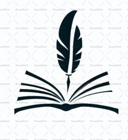 Offenes Buch und Feder